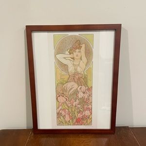 Alphonse Mucha Amethyst Framed Print 12x15 Precious Stones Art Nouveau Bohemian